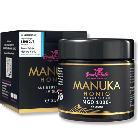 Manuka Honig MGO 1000+, im Glas, Original aus Neuseeland - PowerFabrik