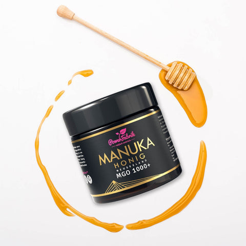 Manuka Honig MGO 1000+, 250g, im Glas, aus Neuseeland - PowerFabrik