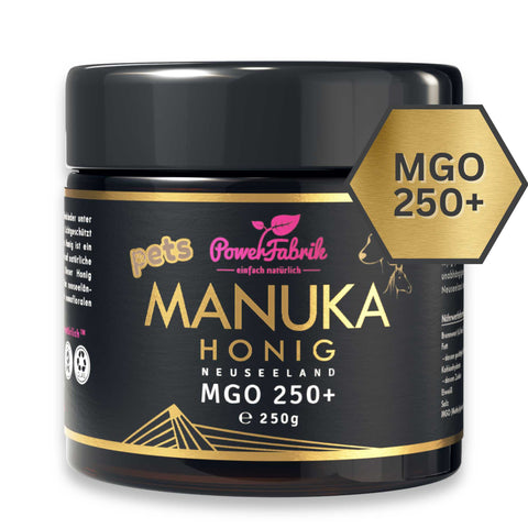 Manuka Honig Pets, MGO 250+, ORIGINAL aus Neuseeland, Manuka fรผr Tiere - PowerFabrik