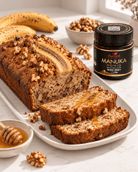 Bananenbrot mit Walnüssen und Manuka Honig - PowerFabrik