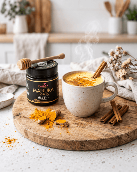 Goldene Milch mit Manuka Honig - PowerFabrik