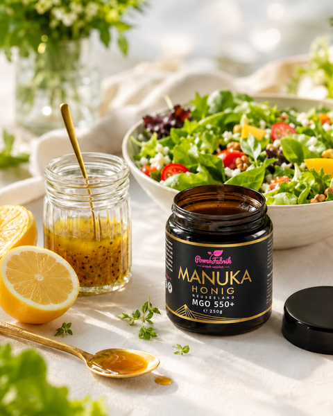 Honig-Senf-Dressing mit Zitrone und Manuka Honig - PowerFabrik