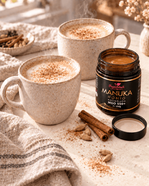 Vanille-Chai-Latte mit Manuka Honig - PowerFabrik