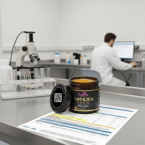 Manuka Honig MGO 550+, im Glas, Original aus Neuseeland - PowerFabrik