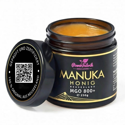 Manuka Honig MGO 800+, im Glas, Original aus Neuseeland - PowerFabrik