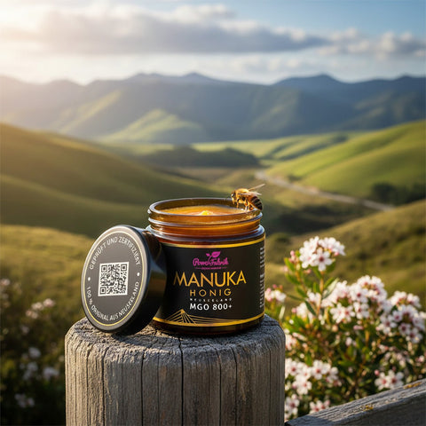 Manuka Honig MGO 800+, im Glas, Original aus Neuseeland - PowerFabrik
