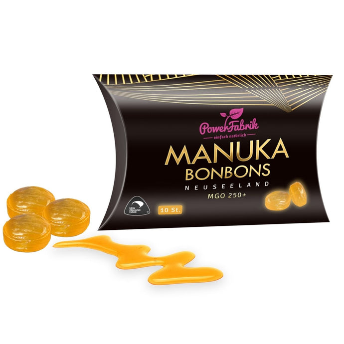 10x Manuka Honig Bonbons MGO 250+, Neuseeland - PowerFabrik